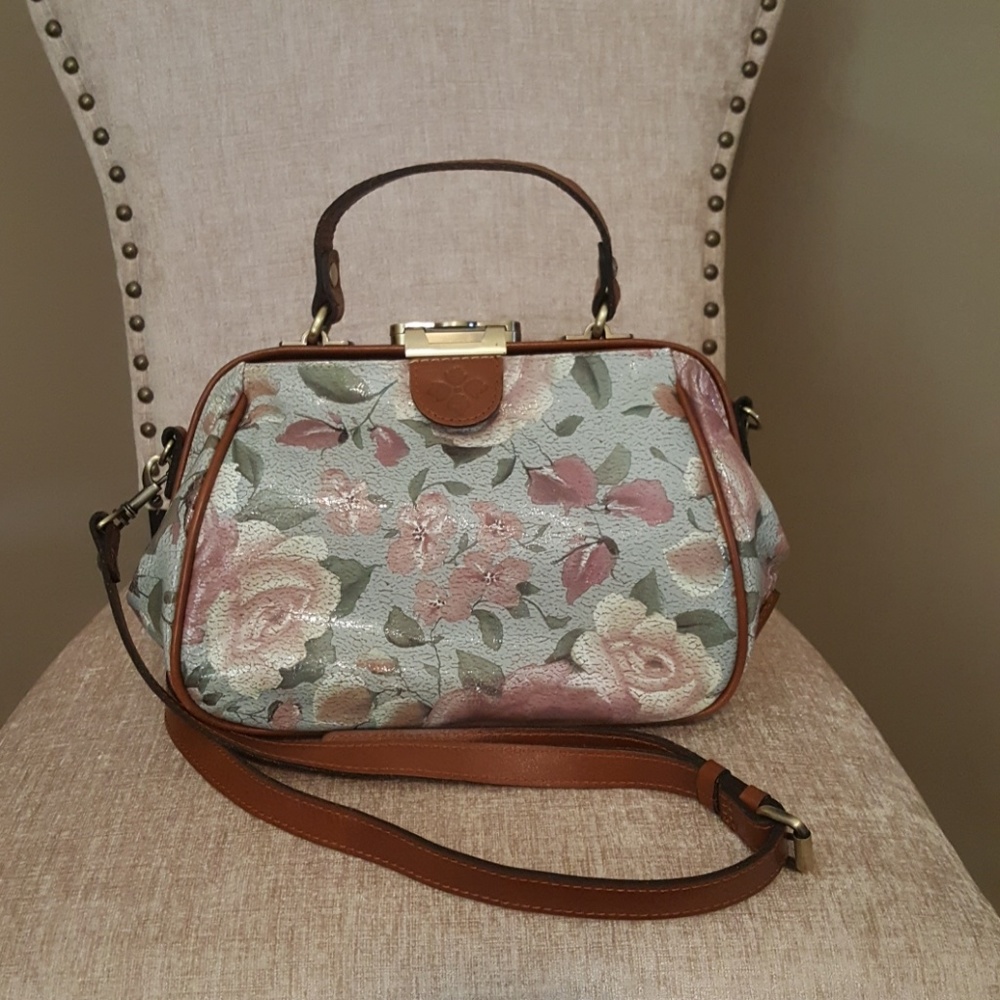 Patricia Nash Crackles Rose Satchel